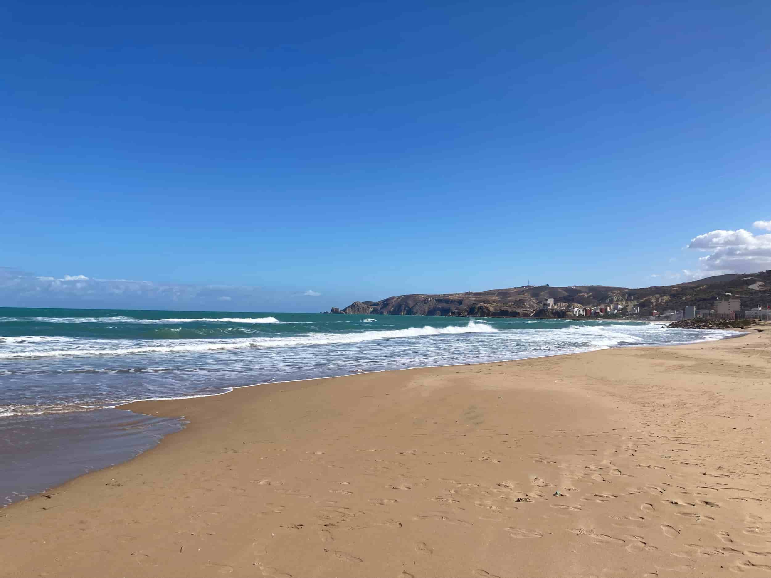 Plage de Saïdia au niveau de la frontière algérienne.