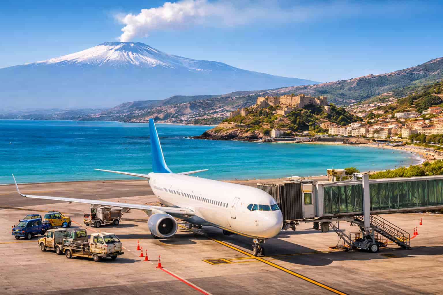 Un aéroport en Sicile.