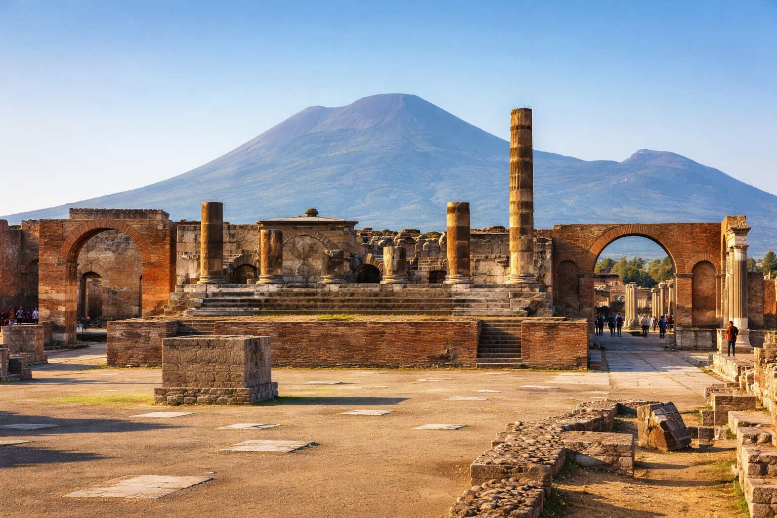 Les ruines de Pompei.