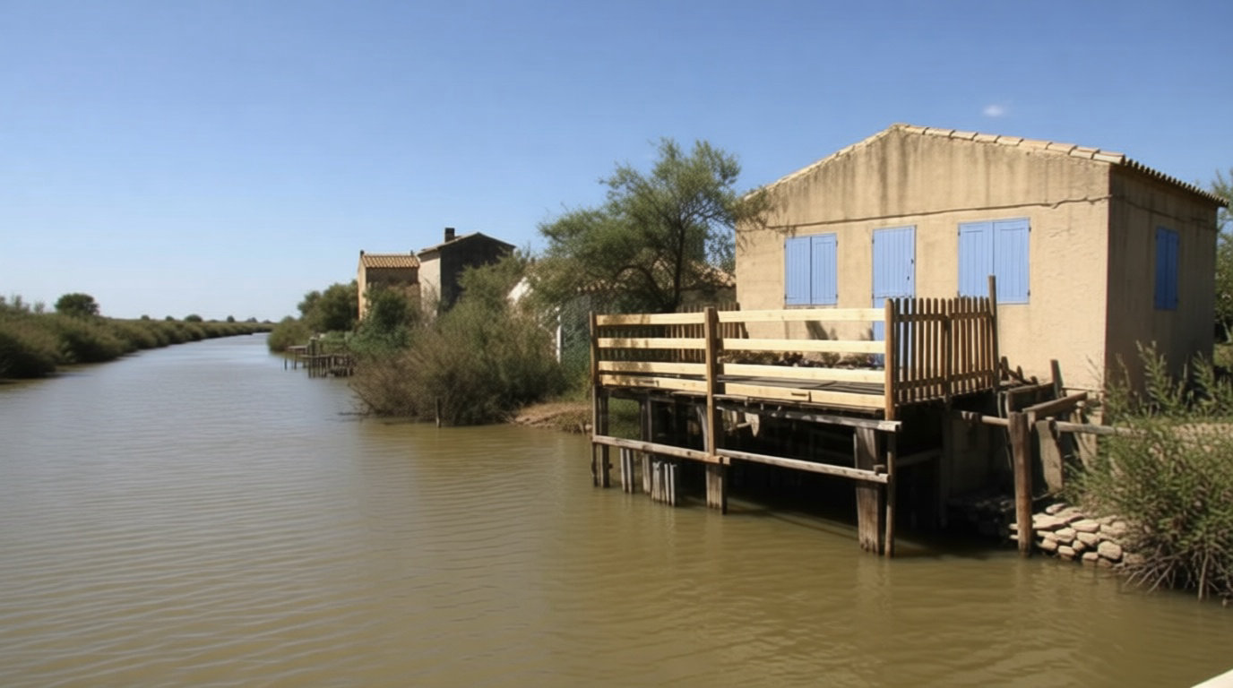 Cabanes typiques de la Pointe du Salaison.
