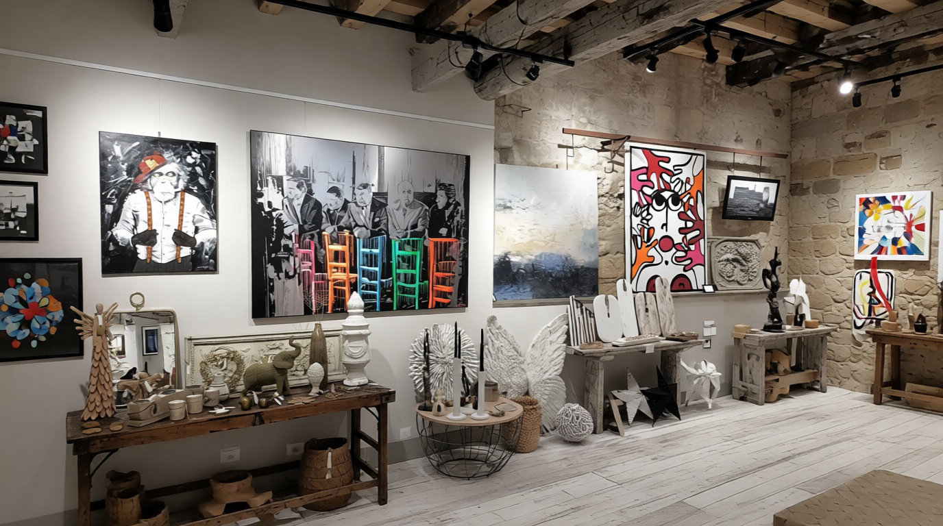 Admirer les galeries d'art et l'artisanat local