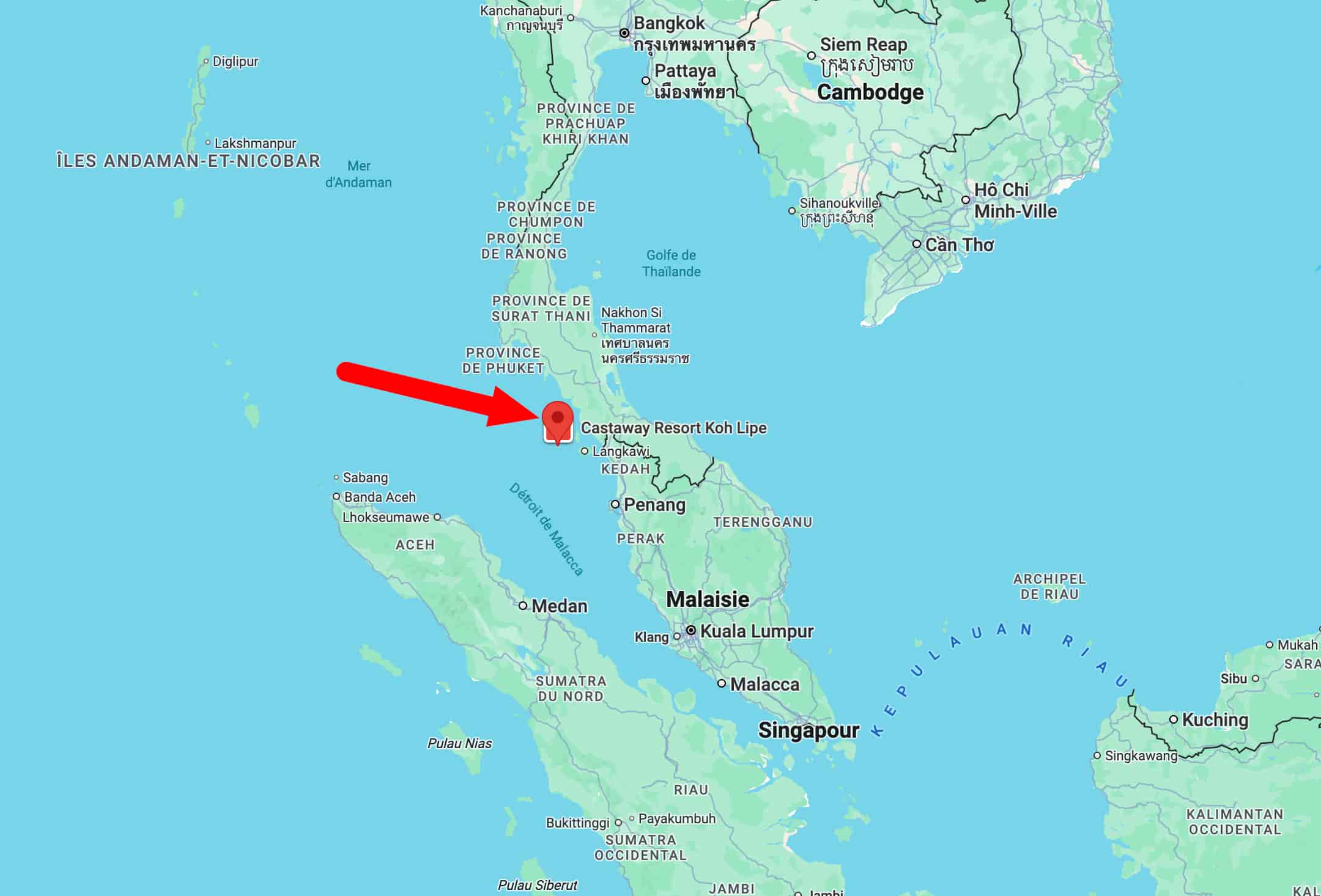 Carte de Pulau Koh Lipe