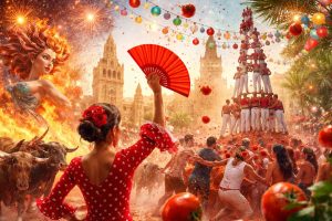 Une illustration de fêtes espagnoles.