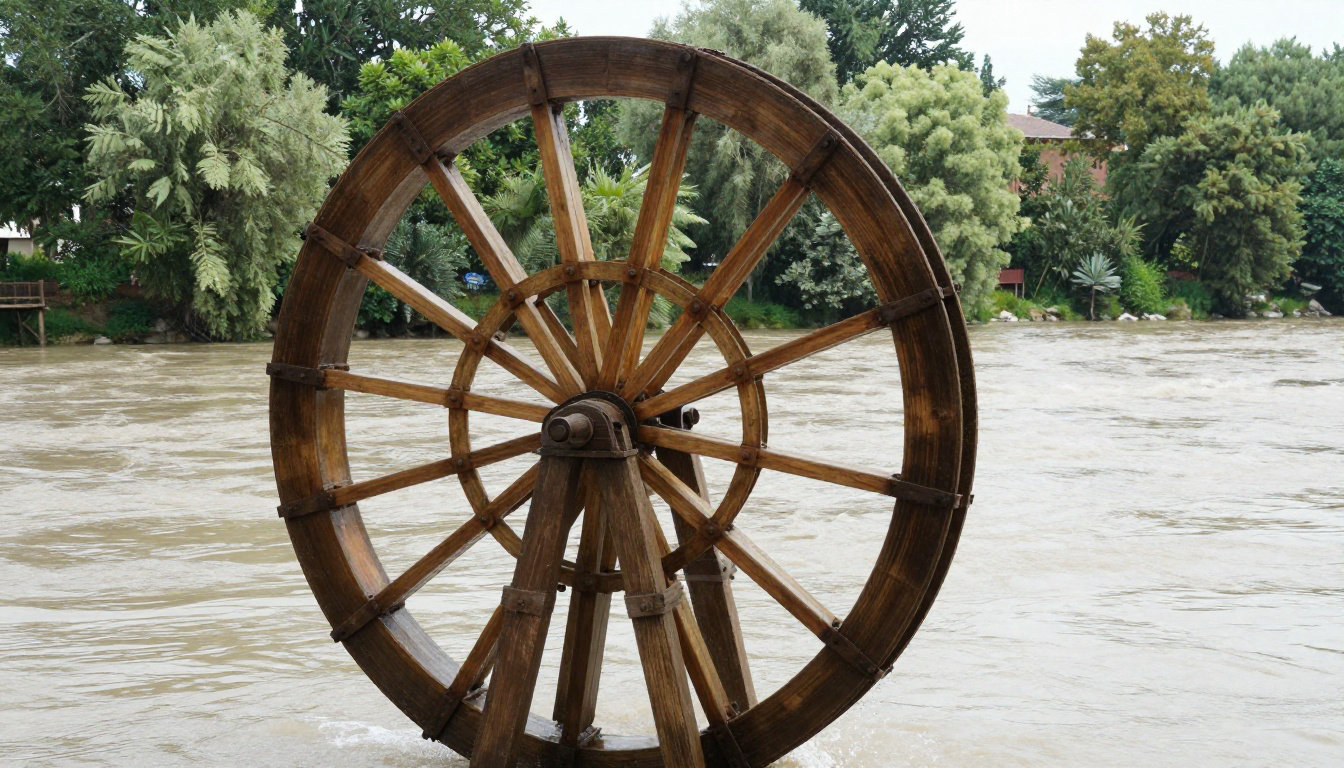 Comment observer les roues à aubes encore en mouvement ?