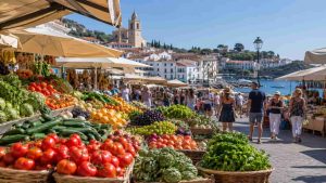 Un marché sur la Costa Brava.