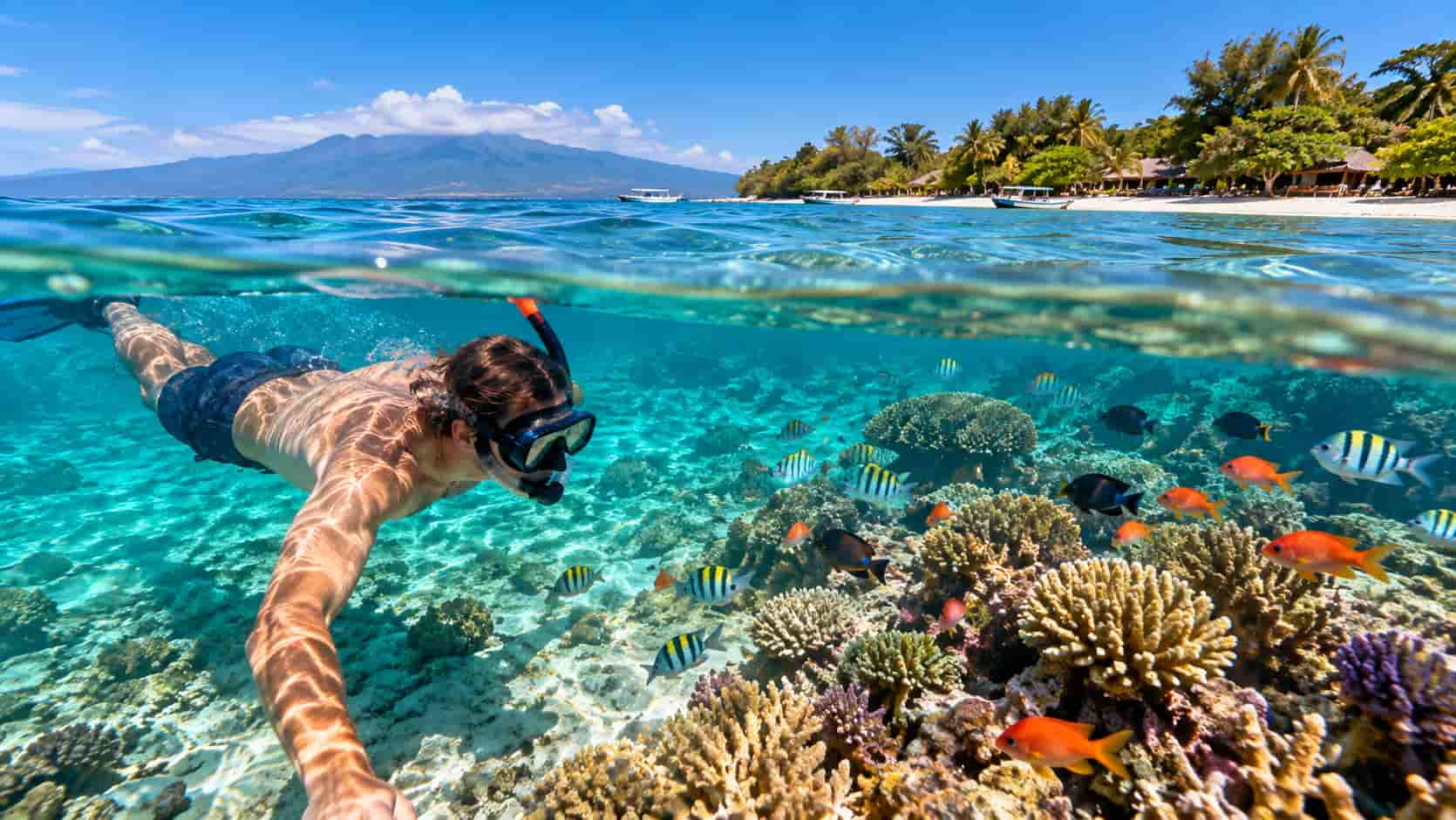 Du snorkeling à Gili Air.