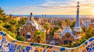 Le parc Guell à Barcelone.