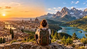 Une jeune femme s'interroge sur le choix entre ville ou nature.